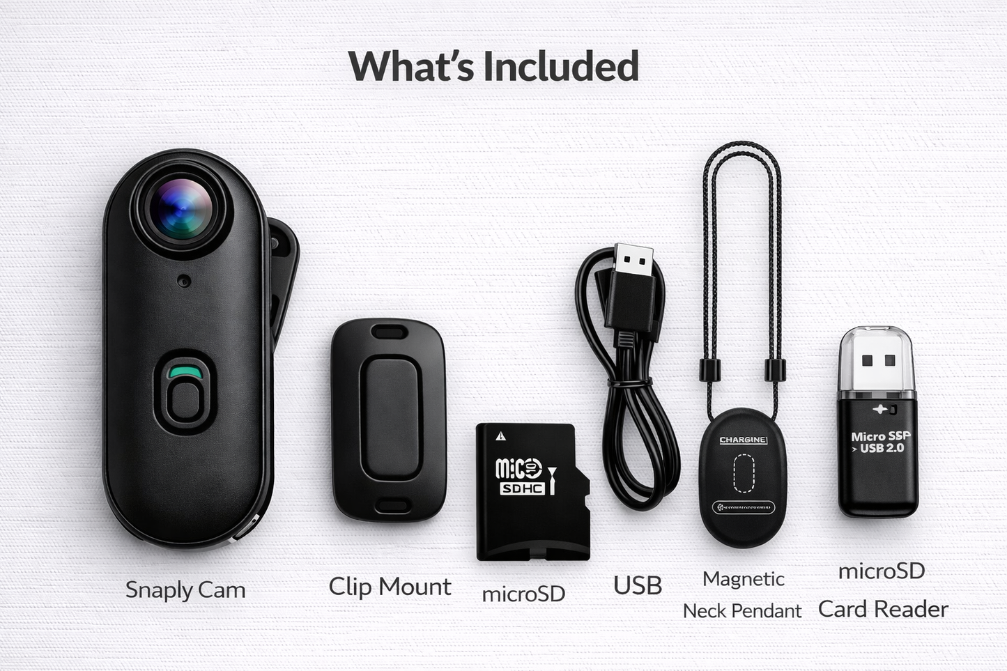 Snaply™ Wearable Clip Camera